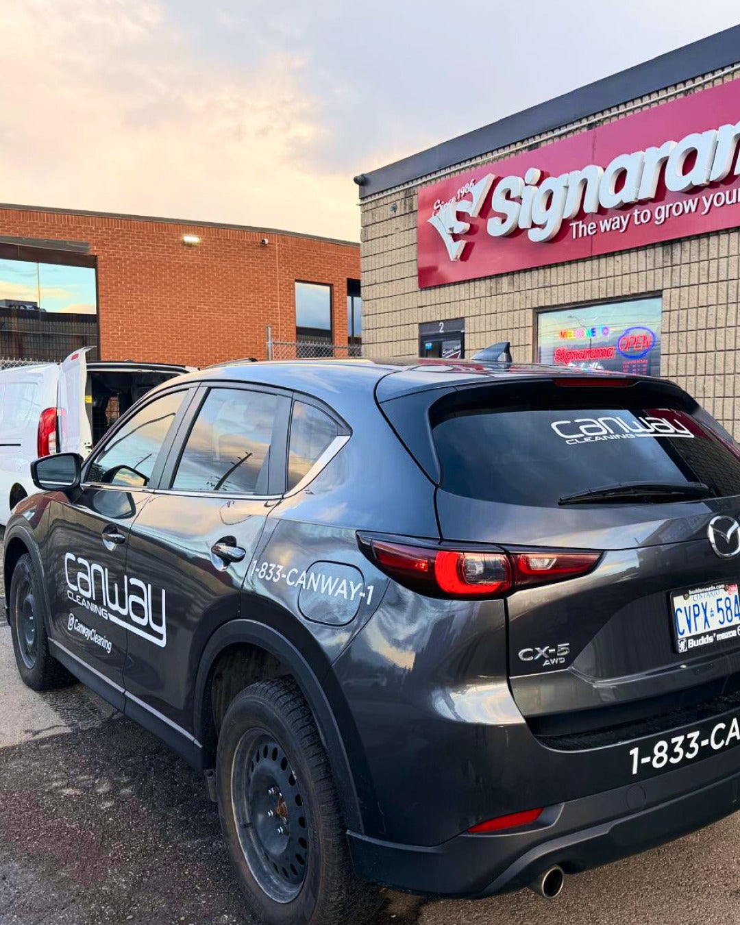Vehicle Lettering and Partial Wraps for Canway Cleaning