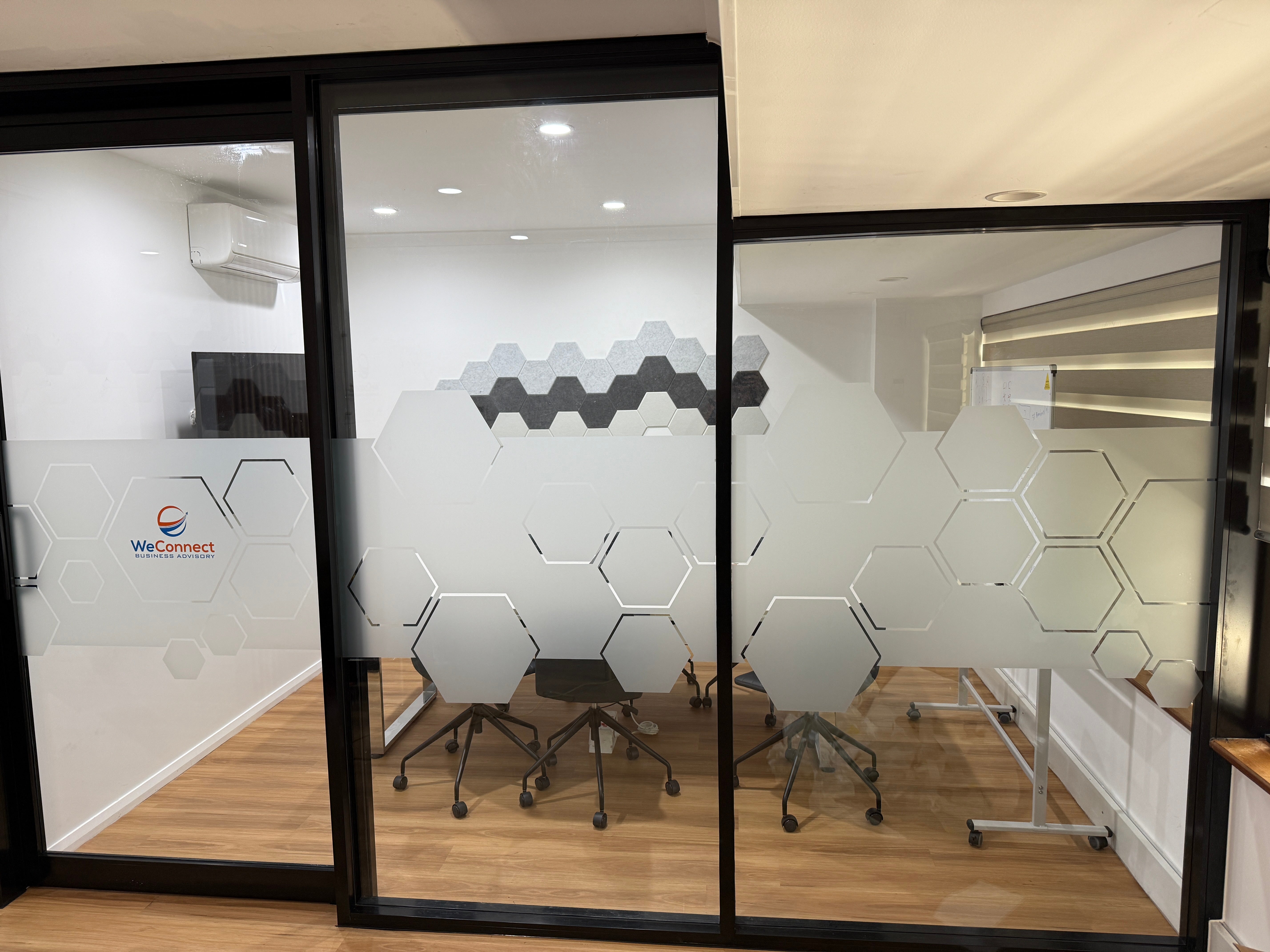Creative Office Frosting & Printed Signage for WeConnect – West Perth