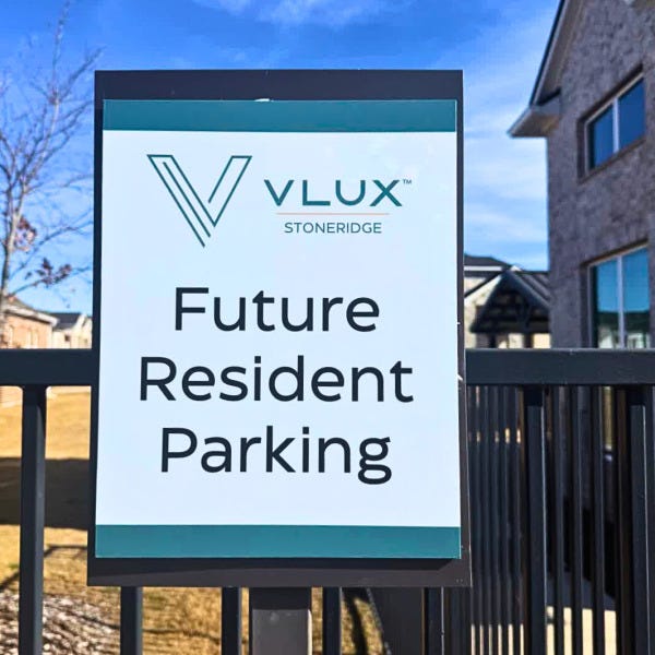 Vlux Parking Sign