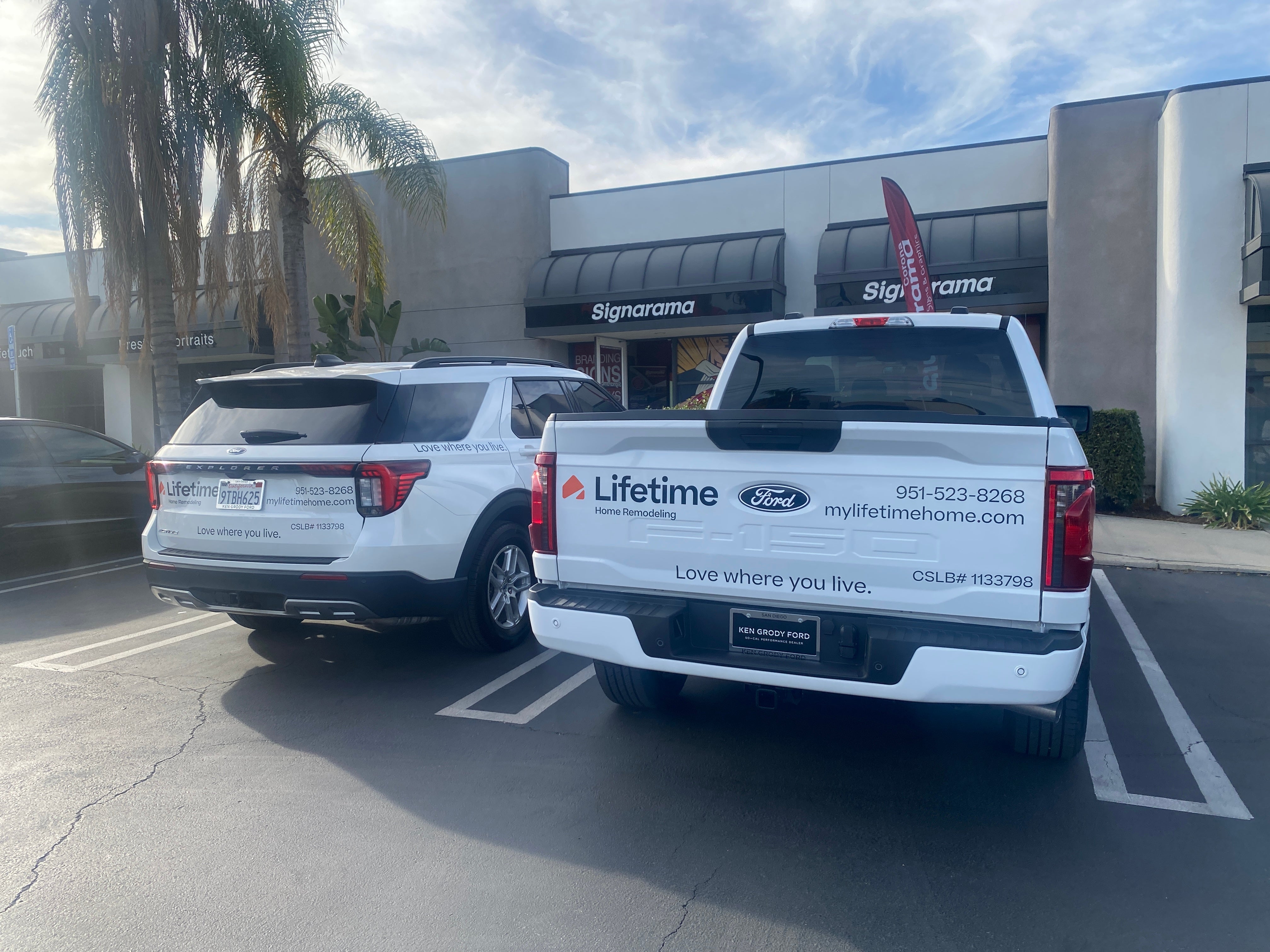 Fleet Vehicle Decals for Lifetime Home Remodeling in Corona, CA