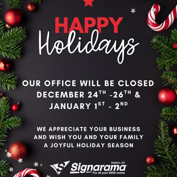 2025 Holiday Hours