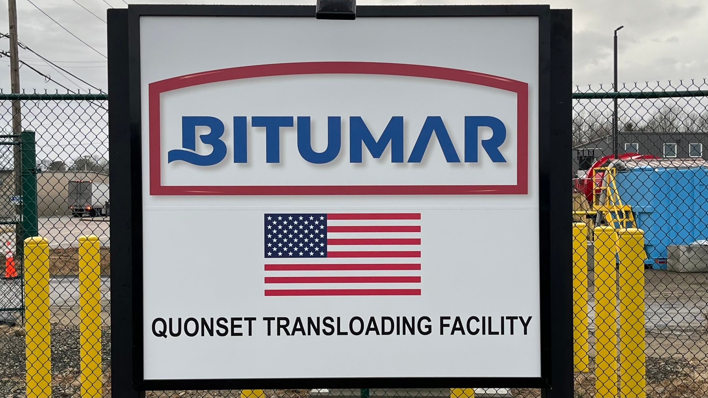 Freestanding Custom Aluminum Sign for Bitumar’s New Quonset Facility