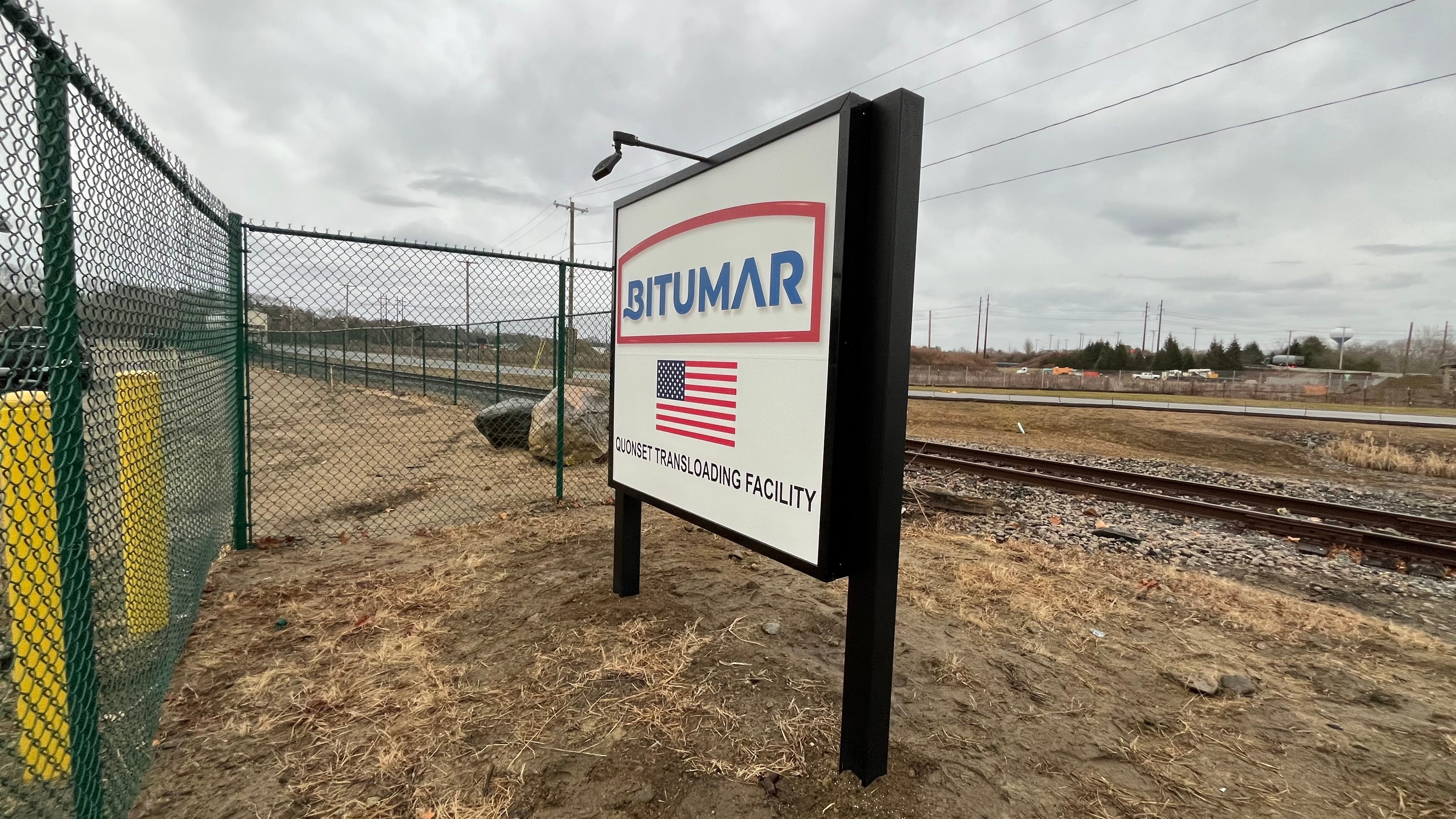 Freestanding Custom Aluminum Sign for Bitumar’s New Quonset Facility