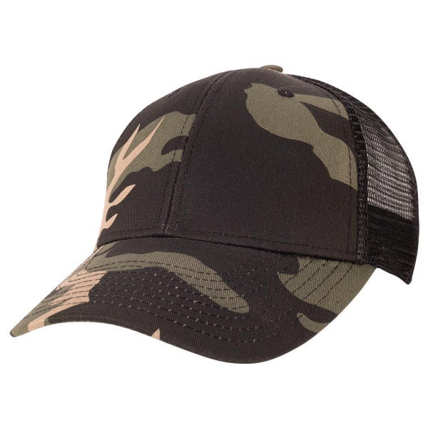 Custom Black Camo Trucker Cap