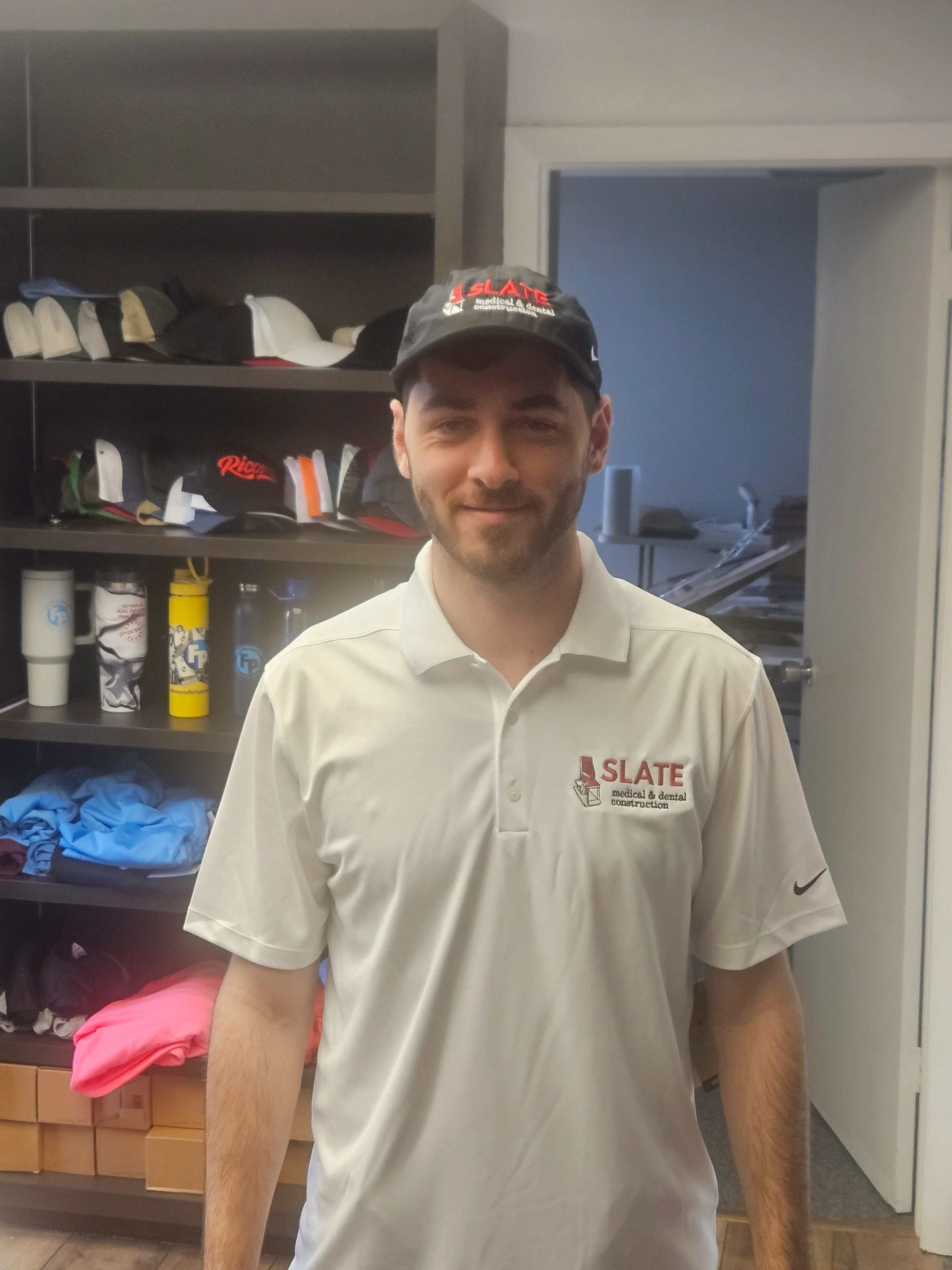 Embroidered Shirts & Hats for Slate Medical & Dental Construction