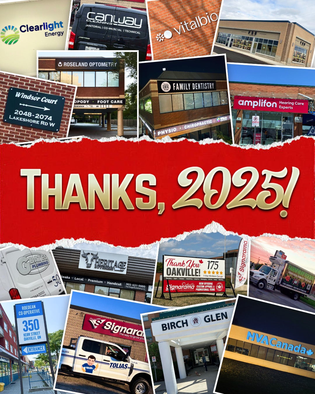 Thanks 2025 — A Year of Bold Projects, Creative Signage, and Community Growth at Signarama Oakville