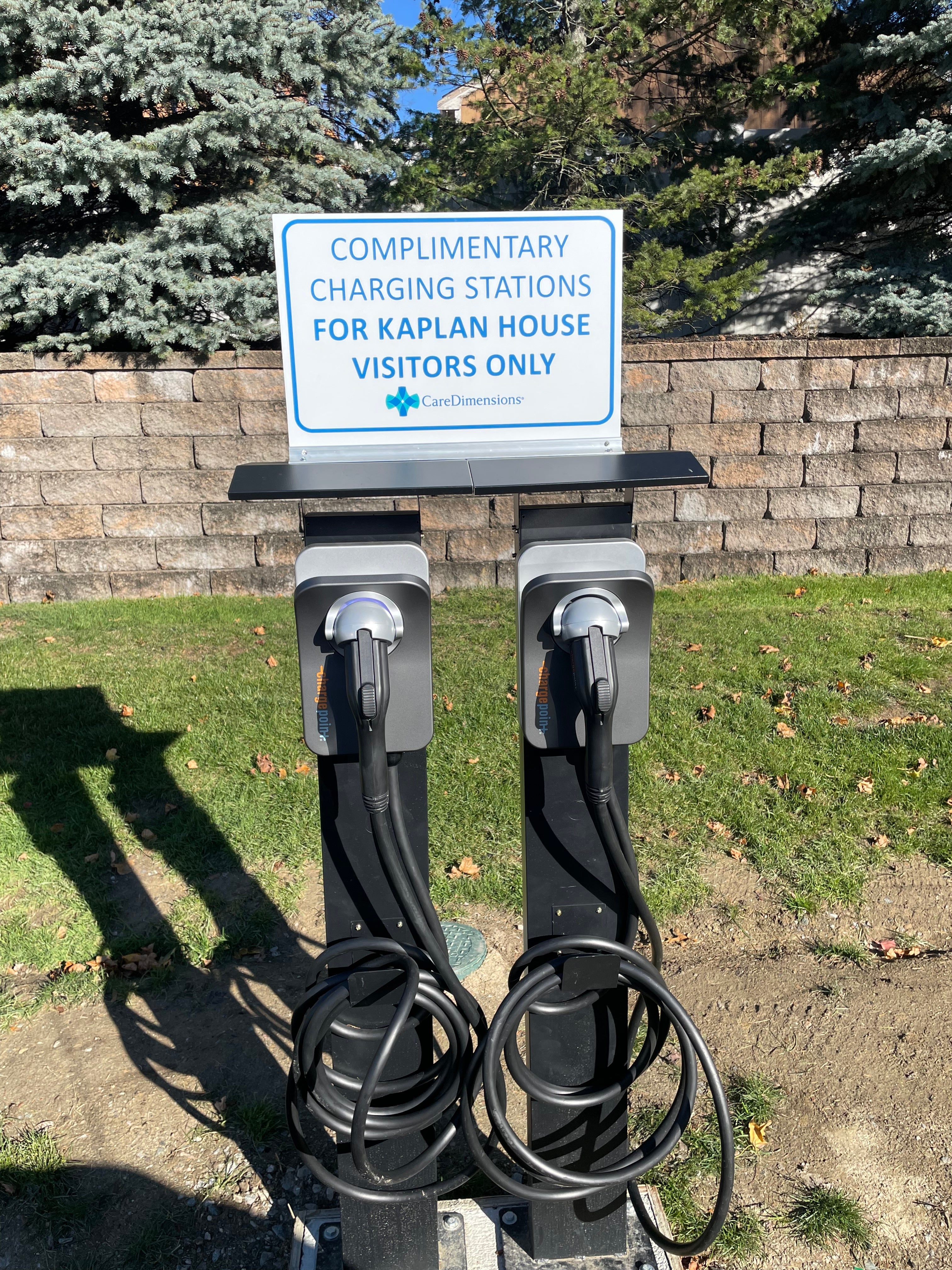 EV Parking Sign Installation for Care Dimensions – Danvers, MA