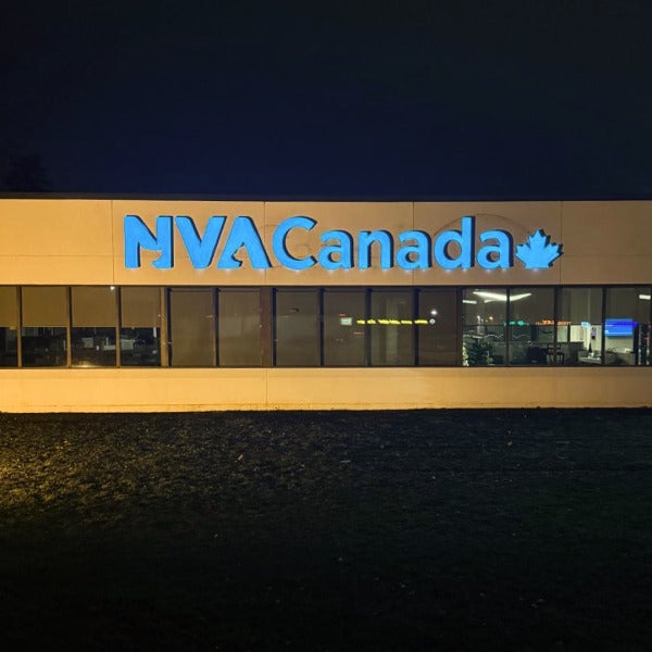 Bold and Modern — Front-Lit Channel Letters for NVA Canada’s New Façade