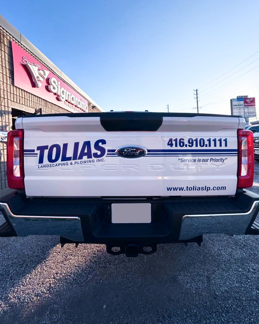 Bringing the Brand to Life — Custom F550 Truck Graphics for Tolias Landscaping