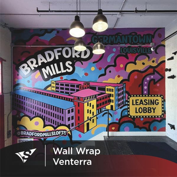 Custom Designed Wall Wrap for Bradford Mills Lofts