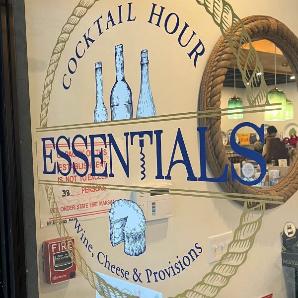 Logo on window decal lettering - Cocktail hour