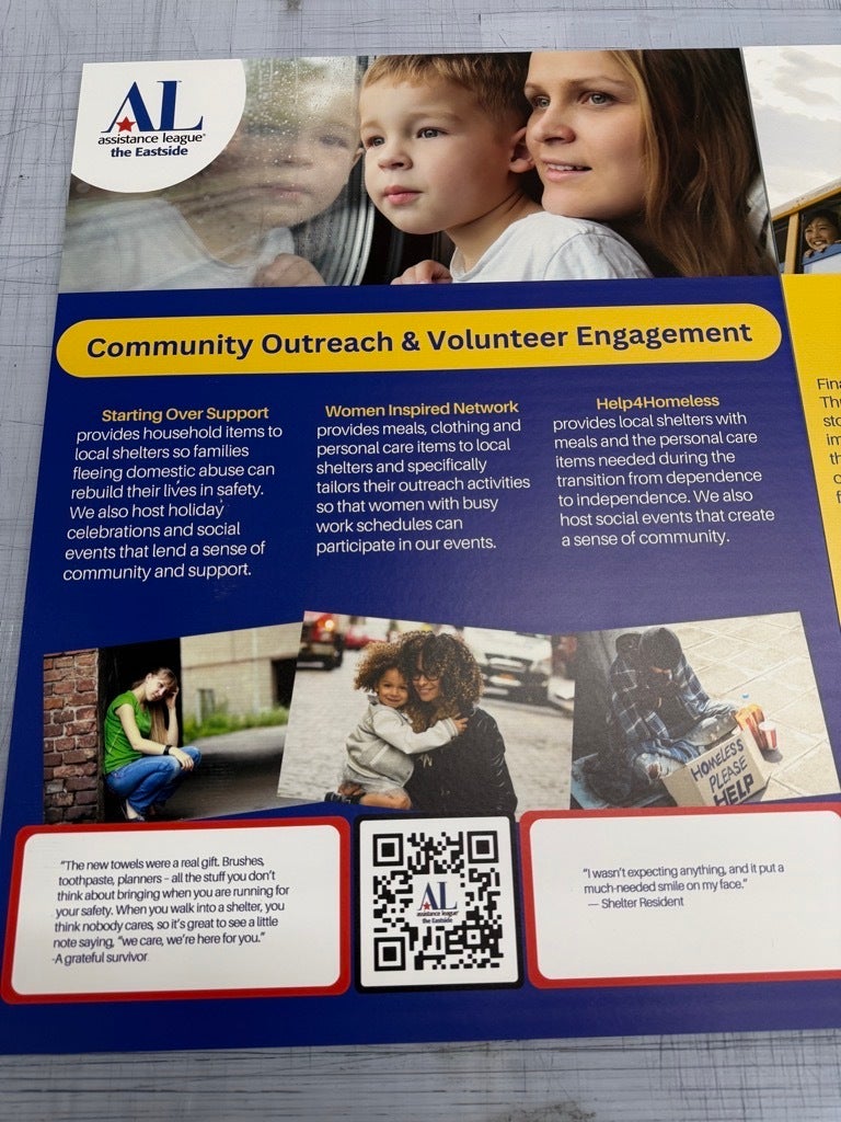 Poster boards that Educate, Inform and Inspire Action - Assistance League of the Eastside, Redmond, WA