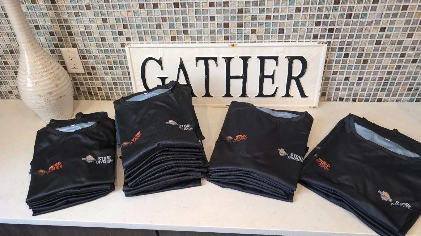 Proud to provide Woodstone with their T-Shirts for the entire team!