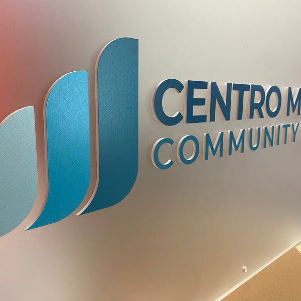 Custom Acrylic Lobby Sign for Centro Medico Community Clinic in Corona, CA