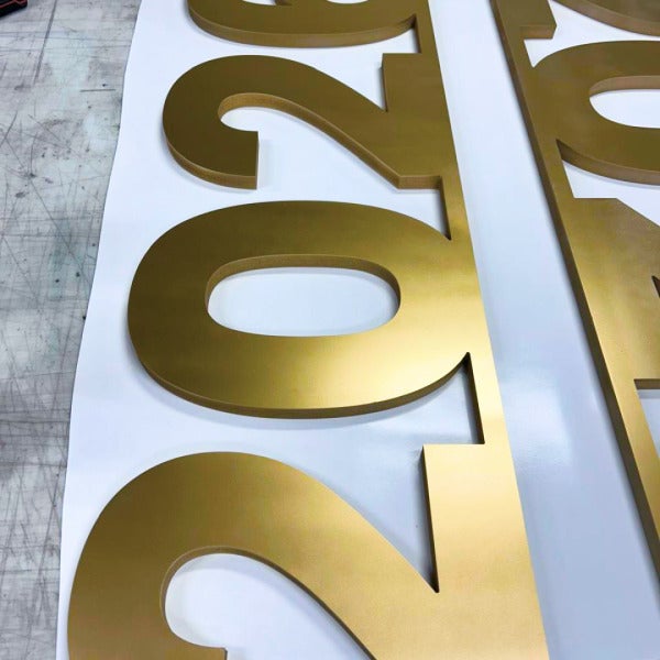 Golden Celebration — Custom 2026 Standalone Signs for Make My Day Inc.’s New Year’s Event