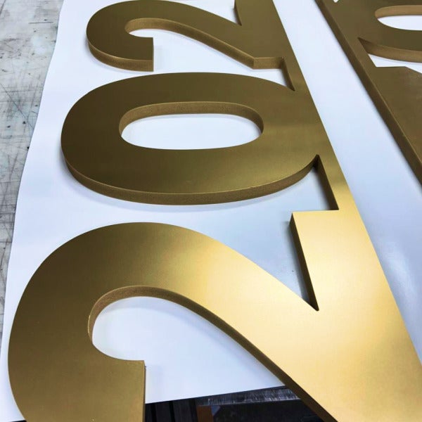 Golden Celebration — Custom 2026 Standalone Signs for Make My Day Inc.’s New Year’s Event