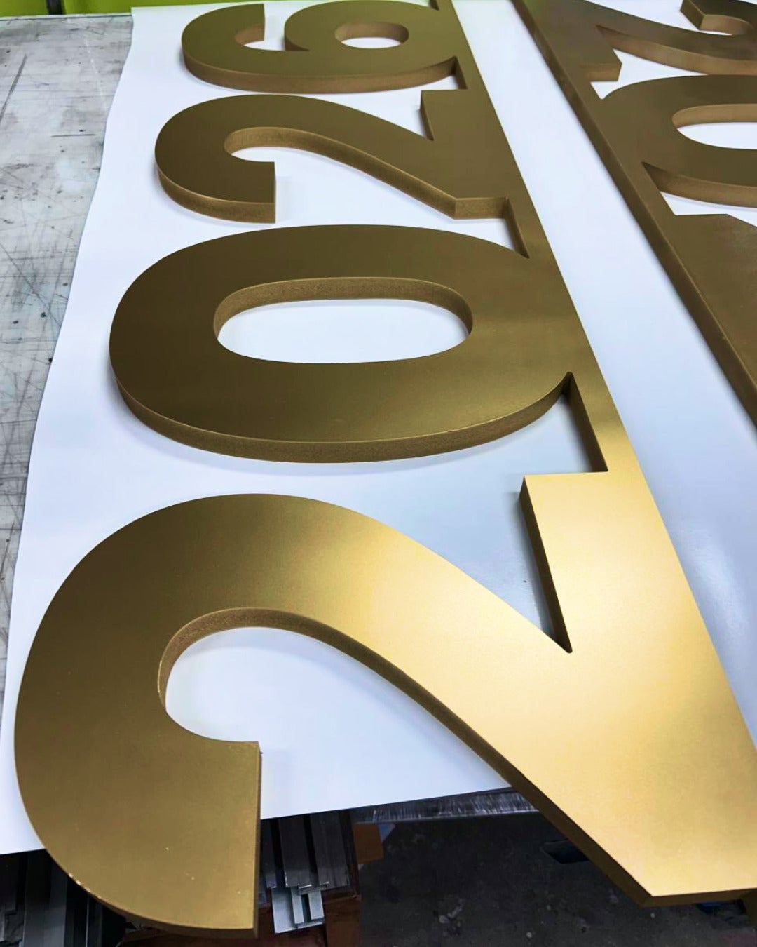 Golden Celebration — Custom 2026 Standalone Signs for Make My Day Inc.’s New Year’s Event