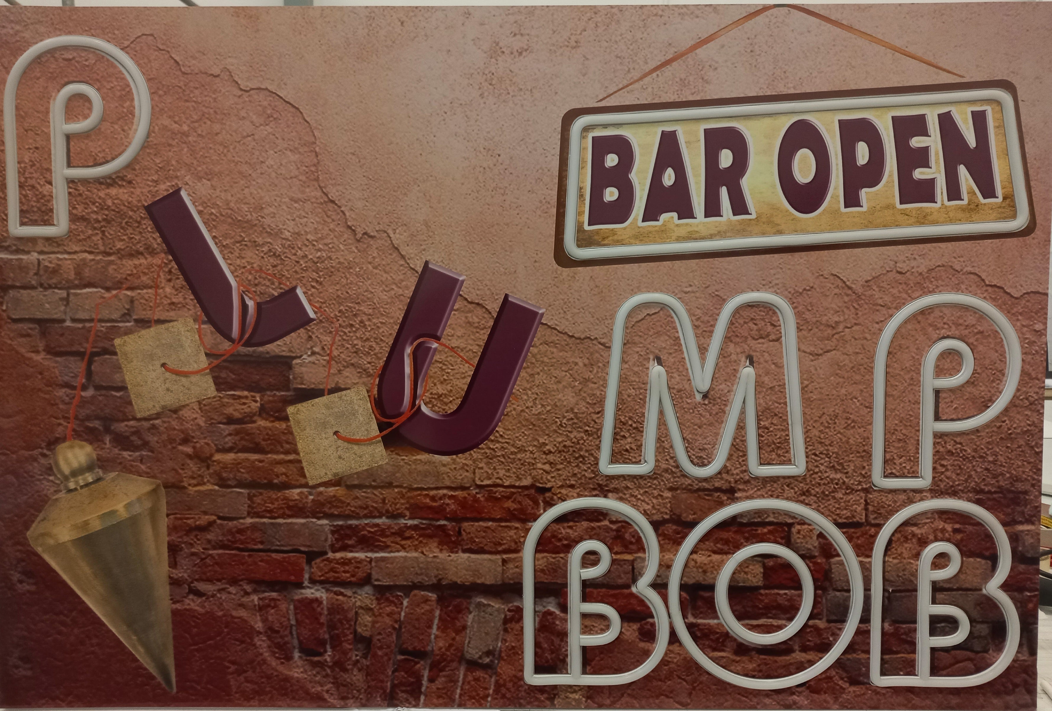 Bar Sign for a Construction Site Bar