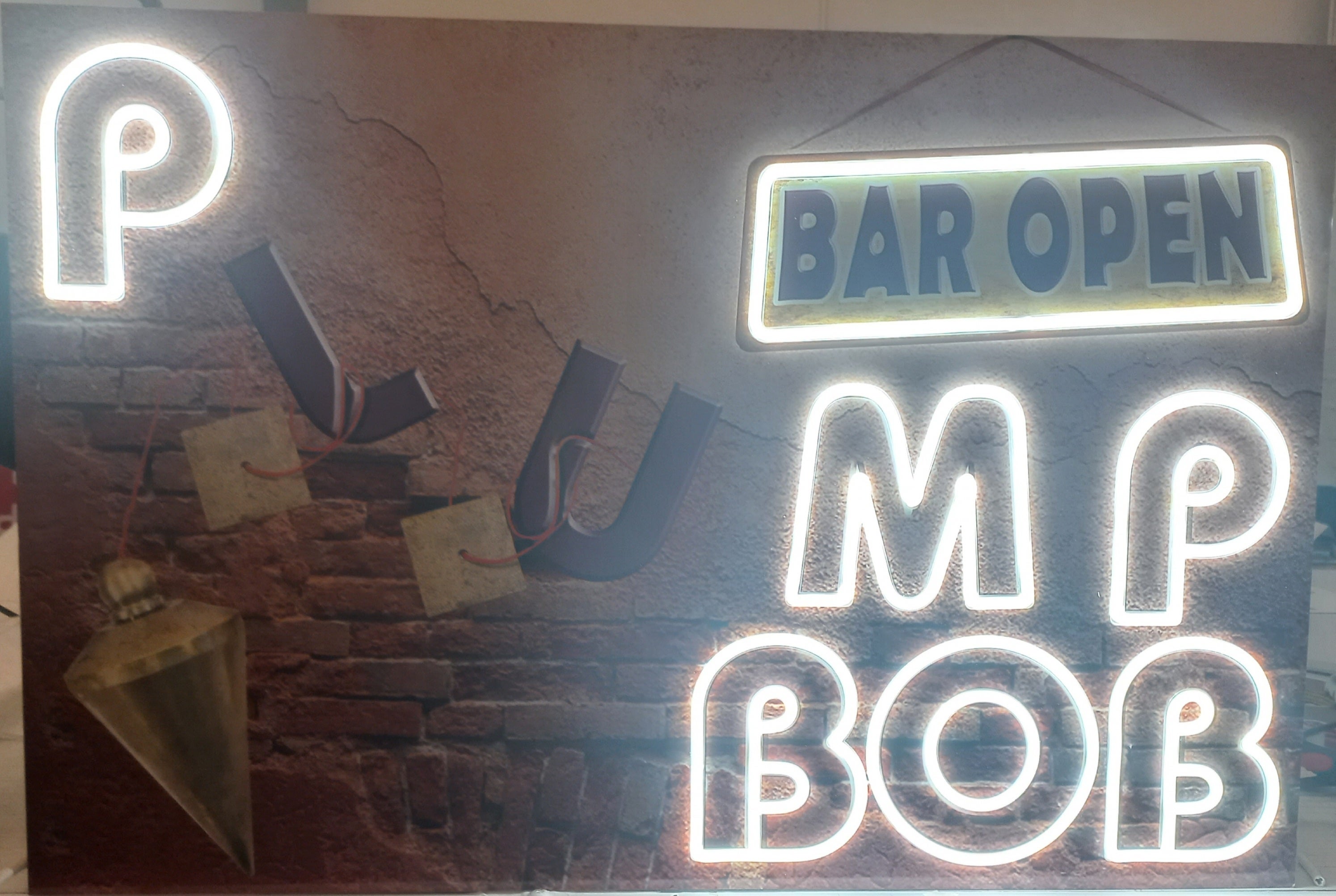 Bar Sign for a Construction Site Bar