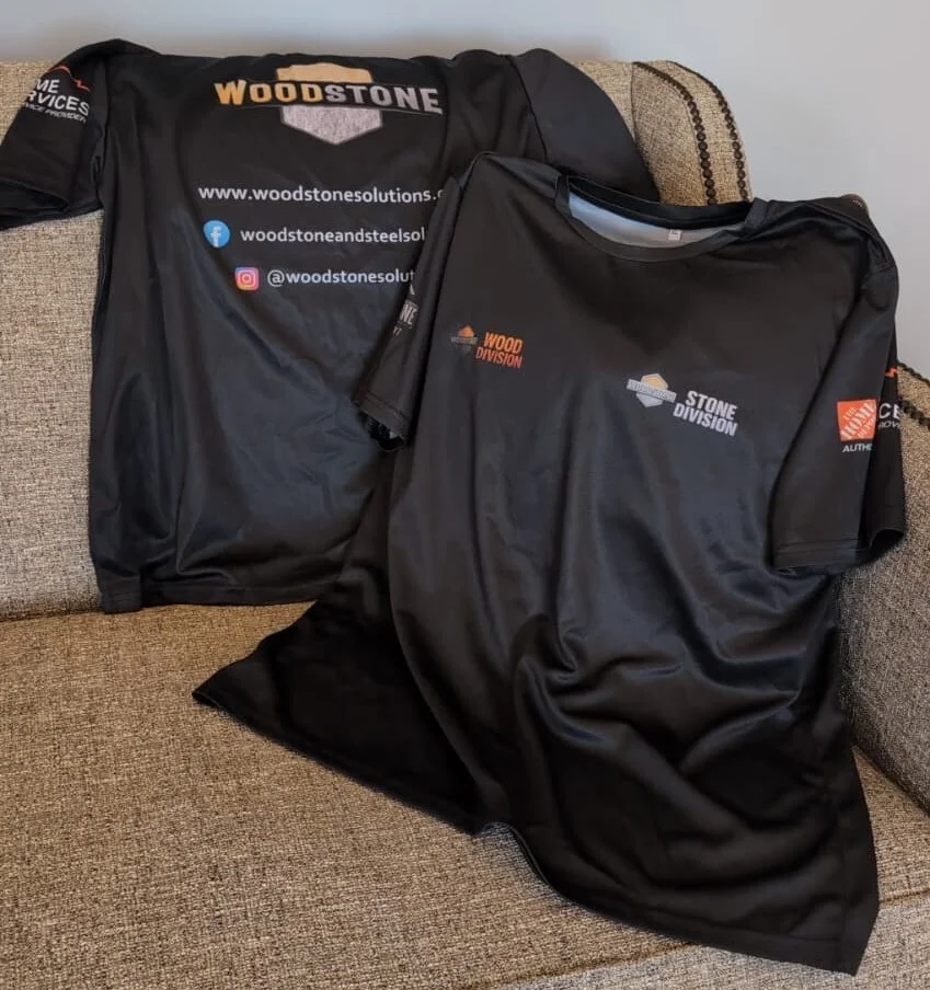 Proud to provide Woodstone with their T-Shirts for the entire team!