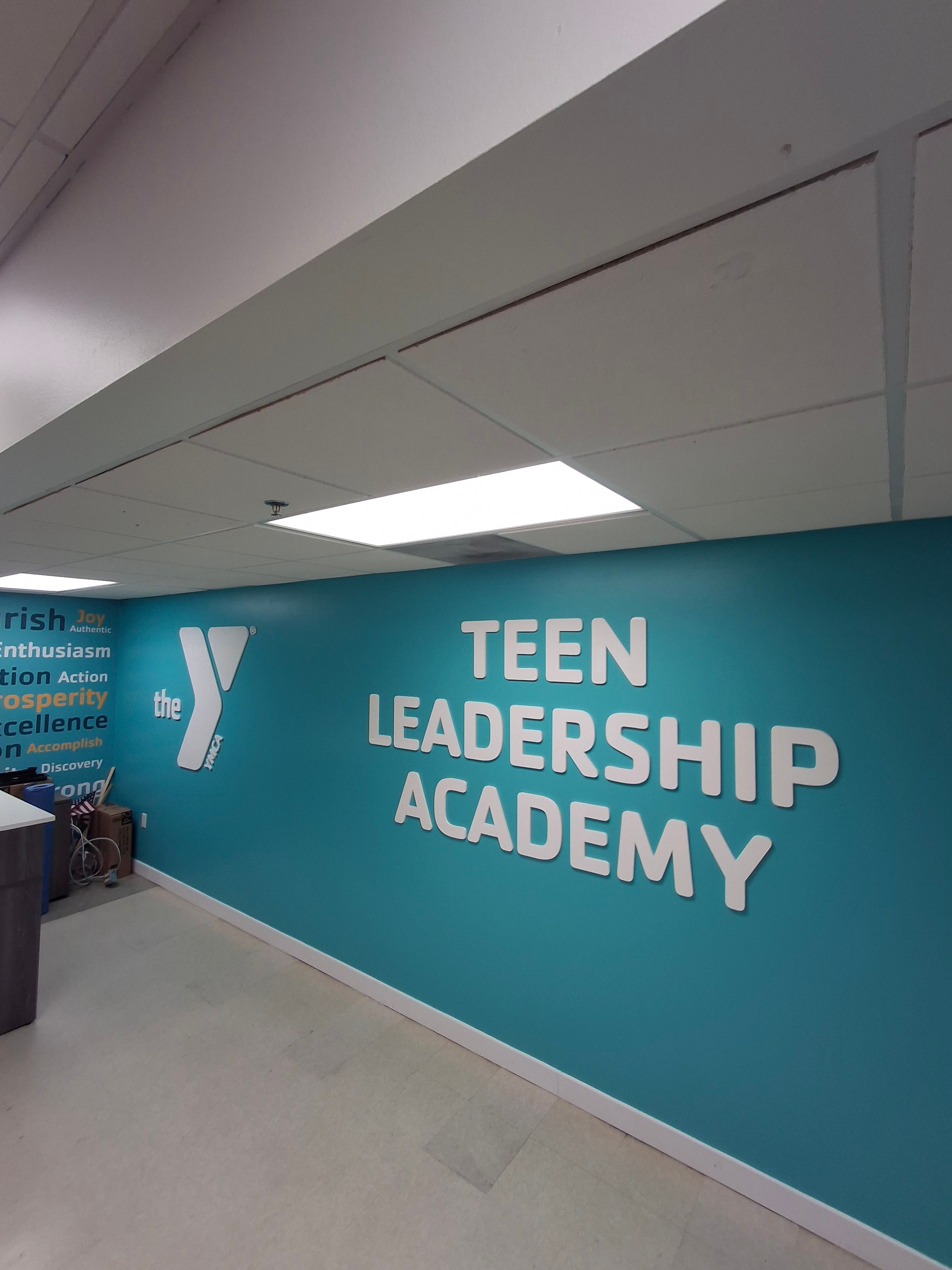 Acrylic Dimensional Letter Sign for the YMCA Teen Center in Corona, CA