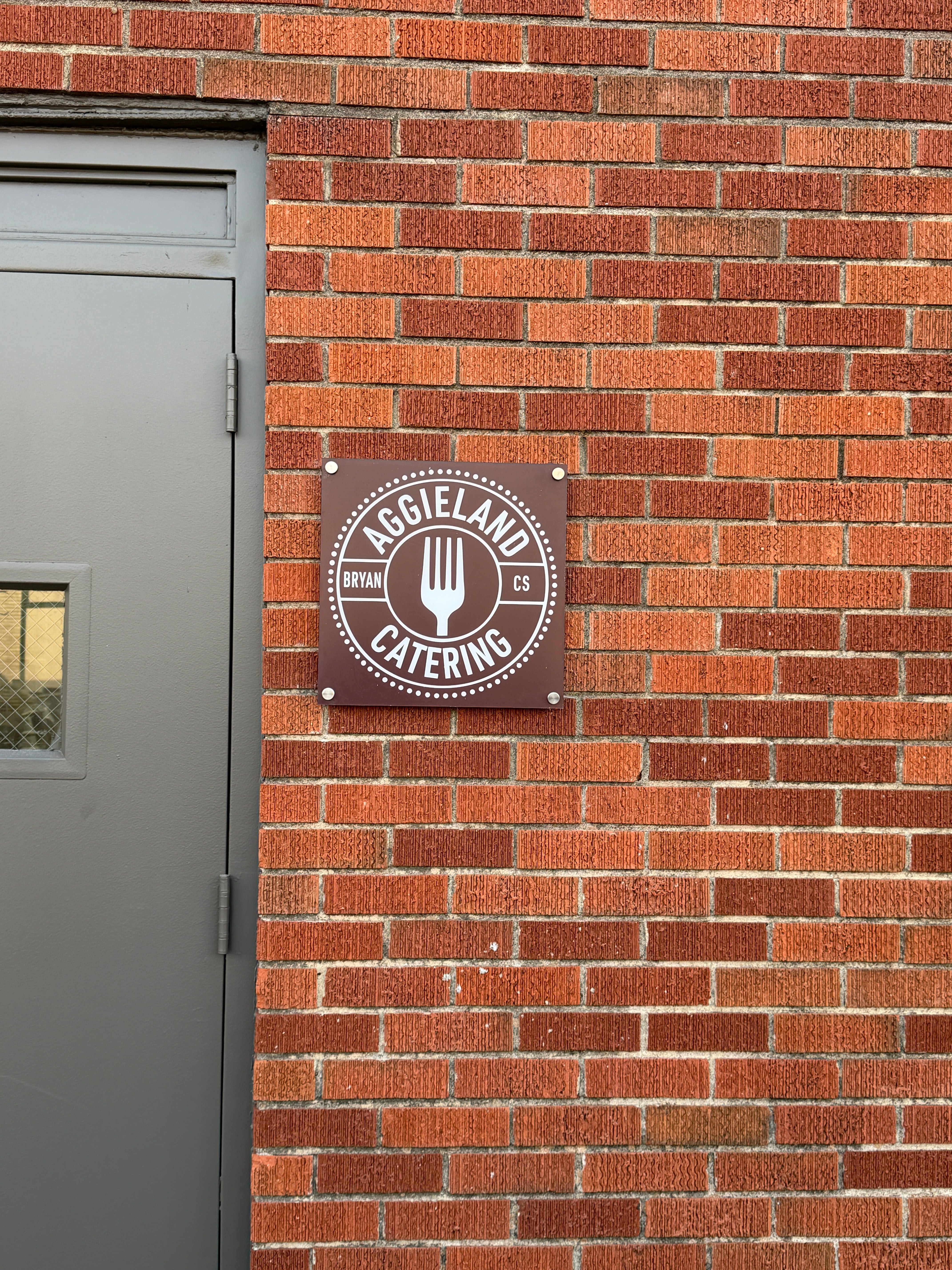 Aggieland Catering - Acrylic sign on standoffs
