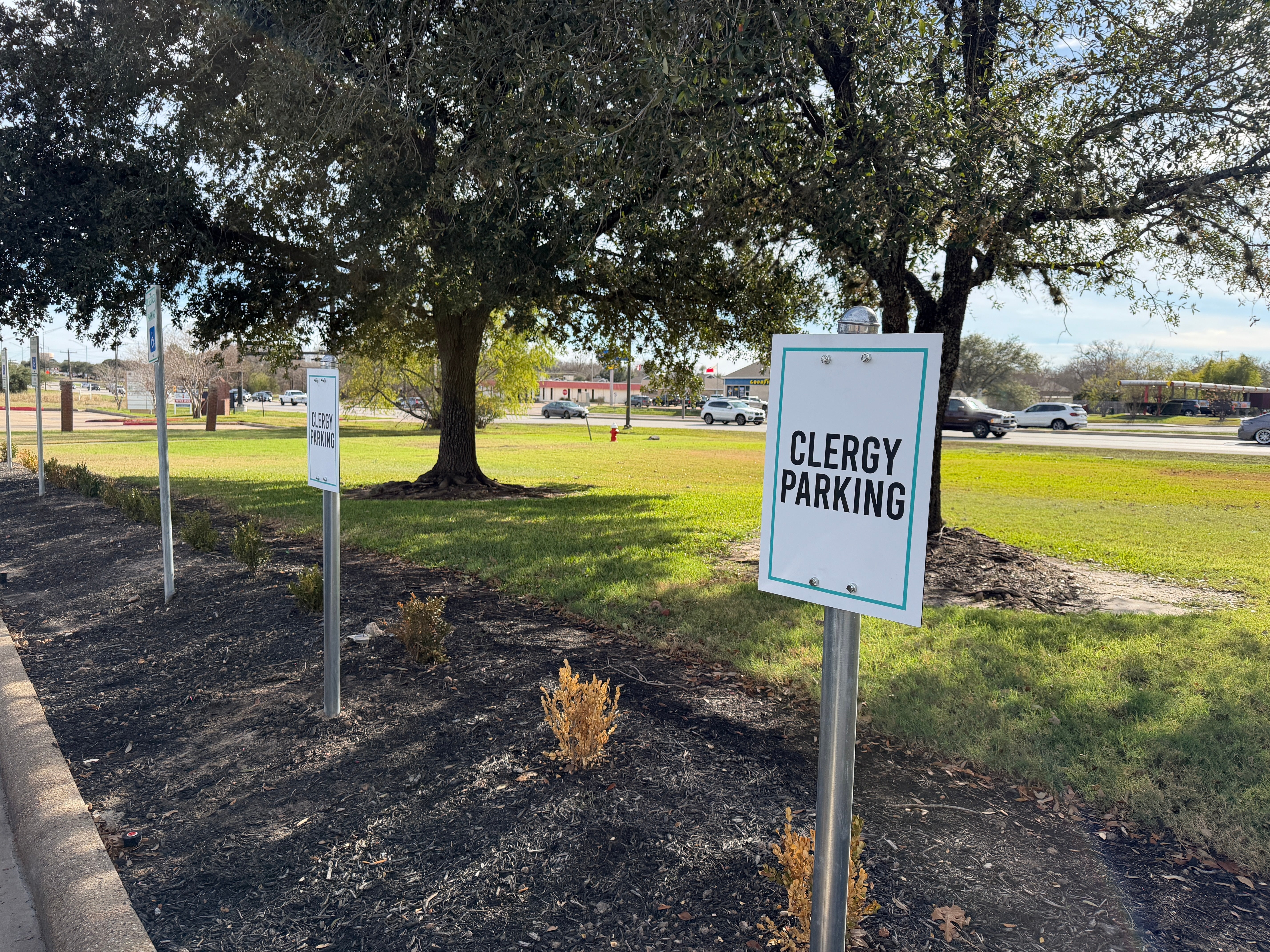 Clergy Parking Sign for Memorial Funeral Home