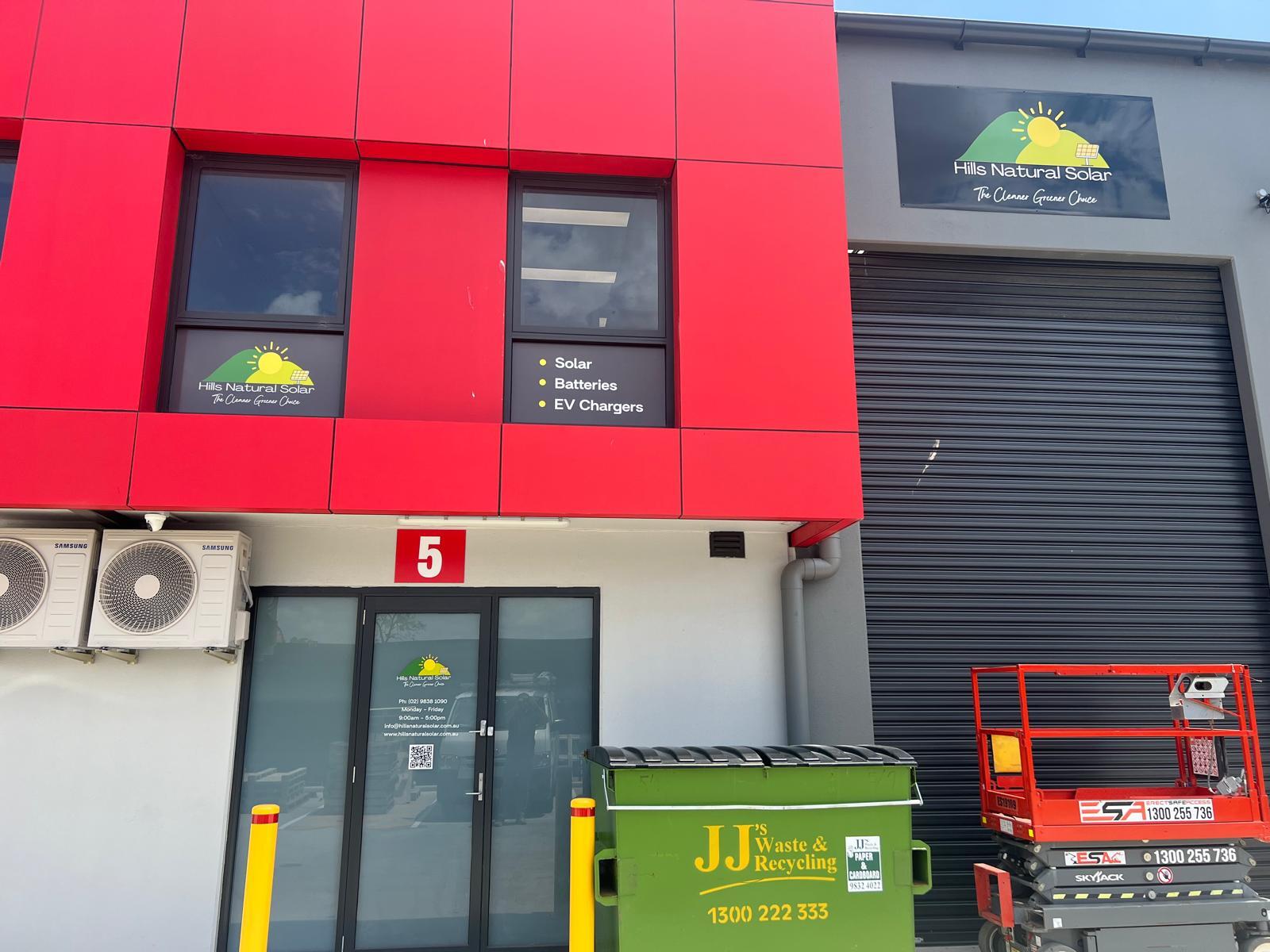 A Bright New Look for Hills Natural Solar with Custom Signage