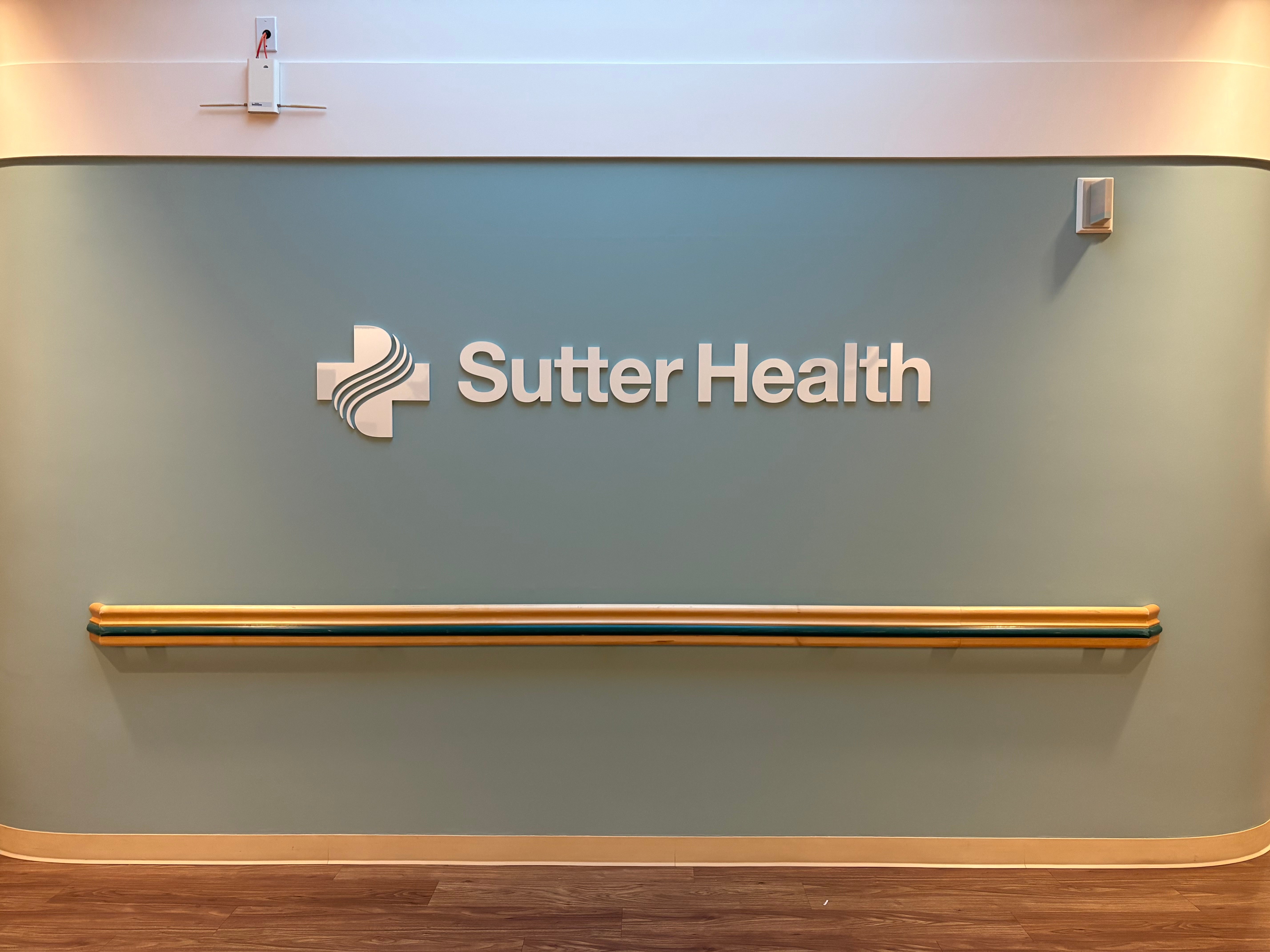 Sutter Hospital acrylic wall sign