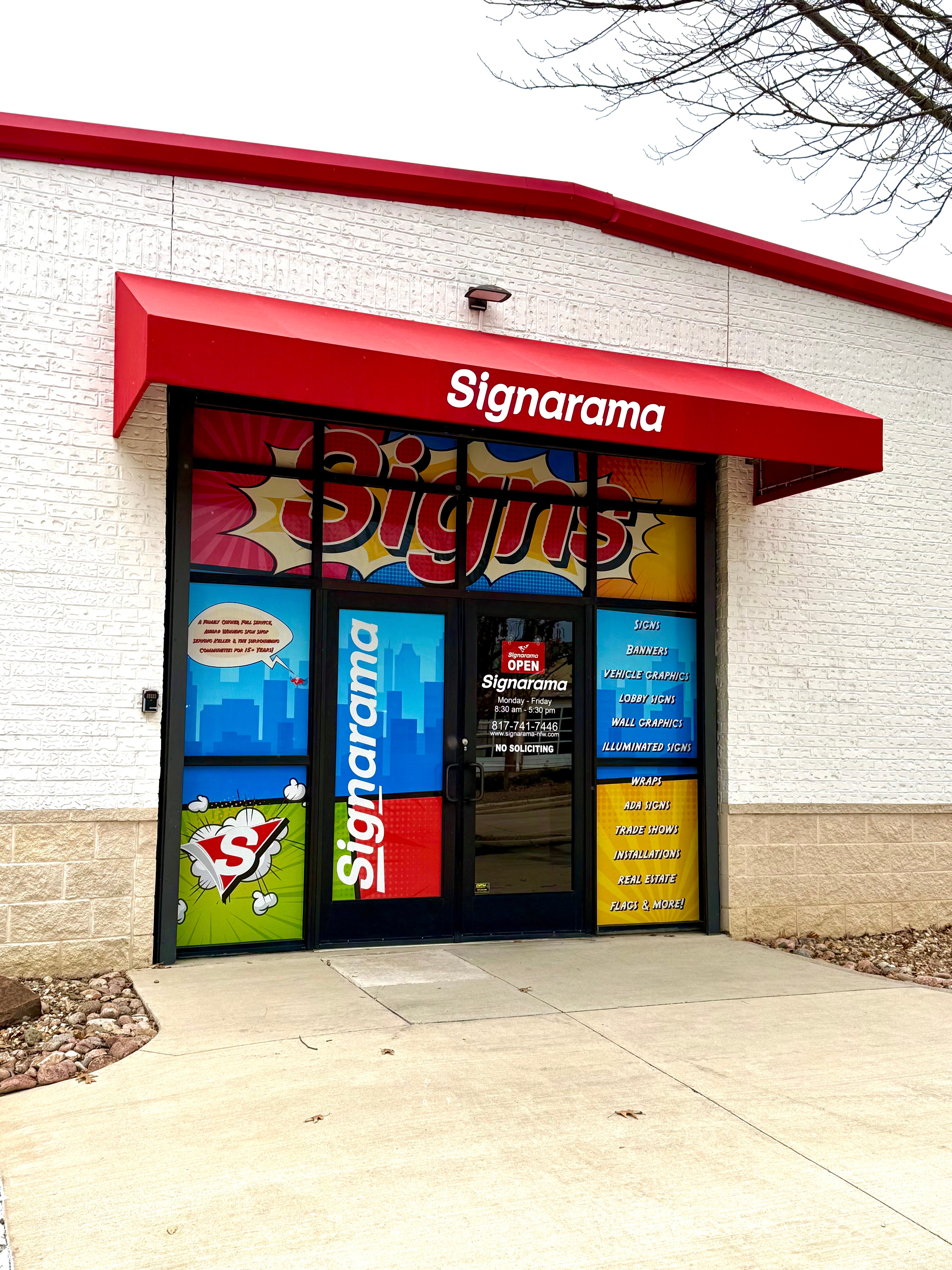 New year, new us! - Signarama North Fort Worth/Keller's New Perforated Window Decals