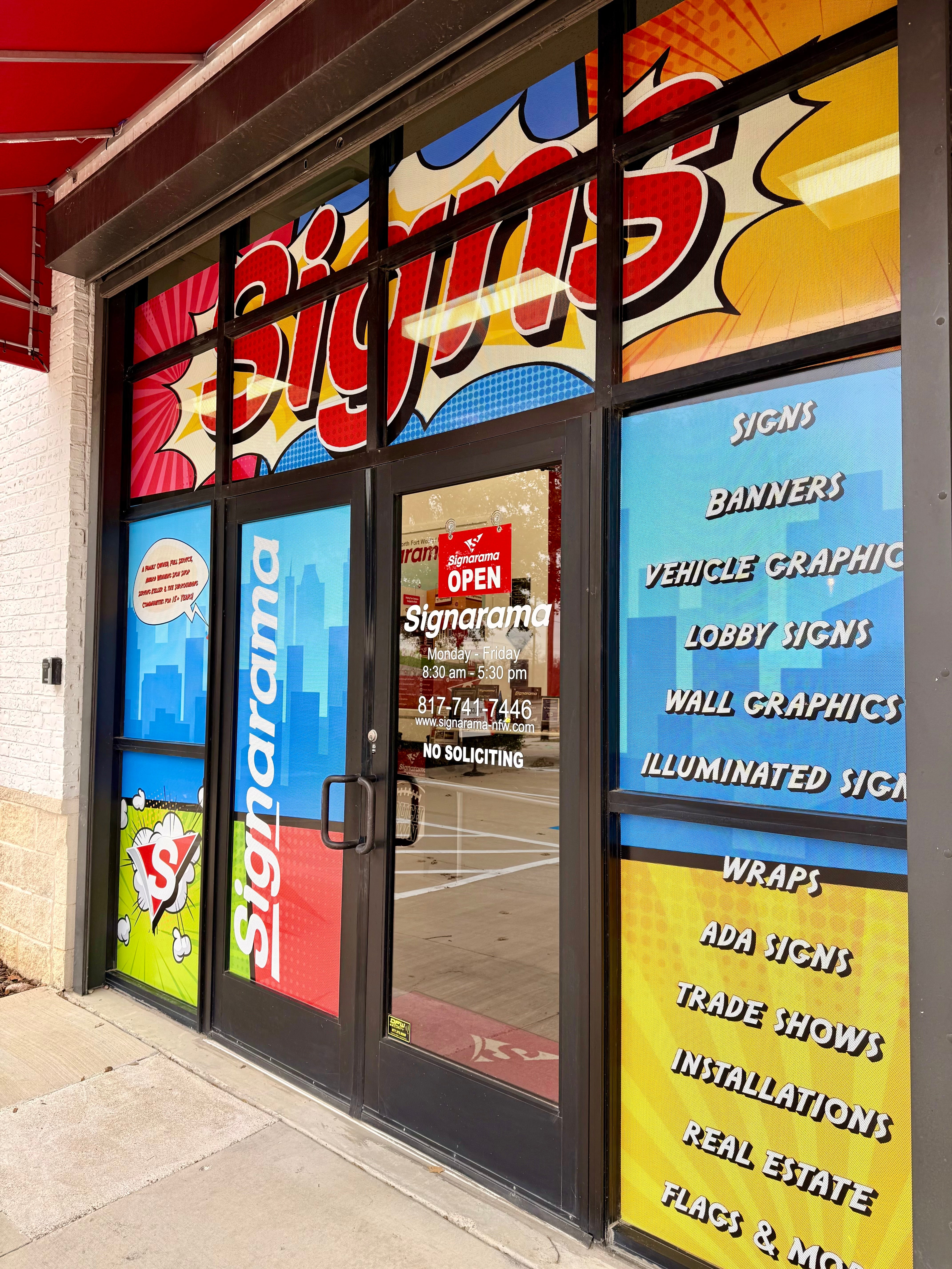 New year, new us! - Signarama North Fort Worth/Keller's New Perforated Window Decals