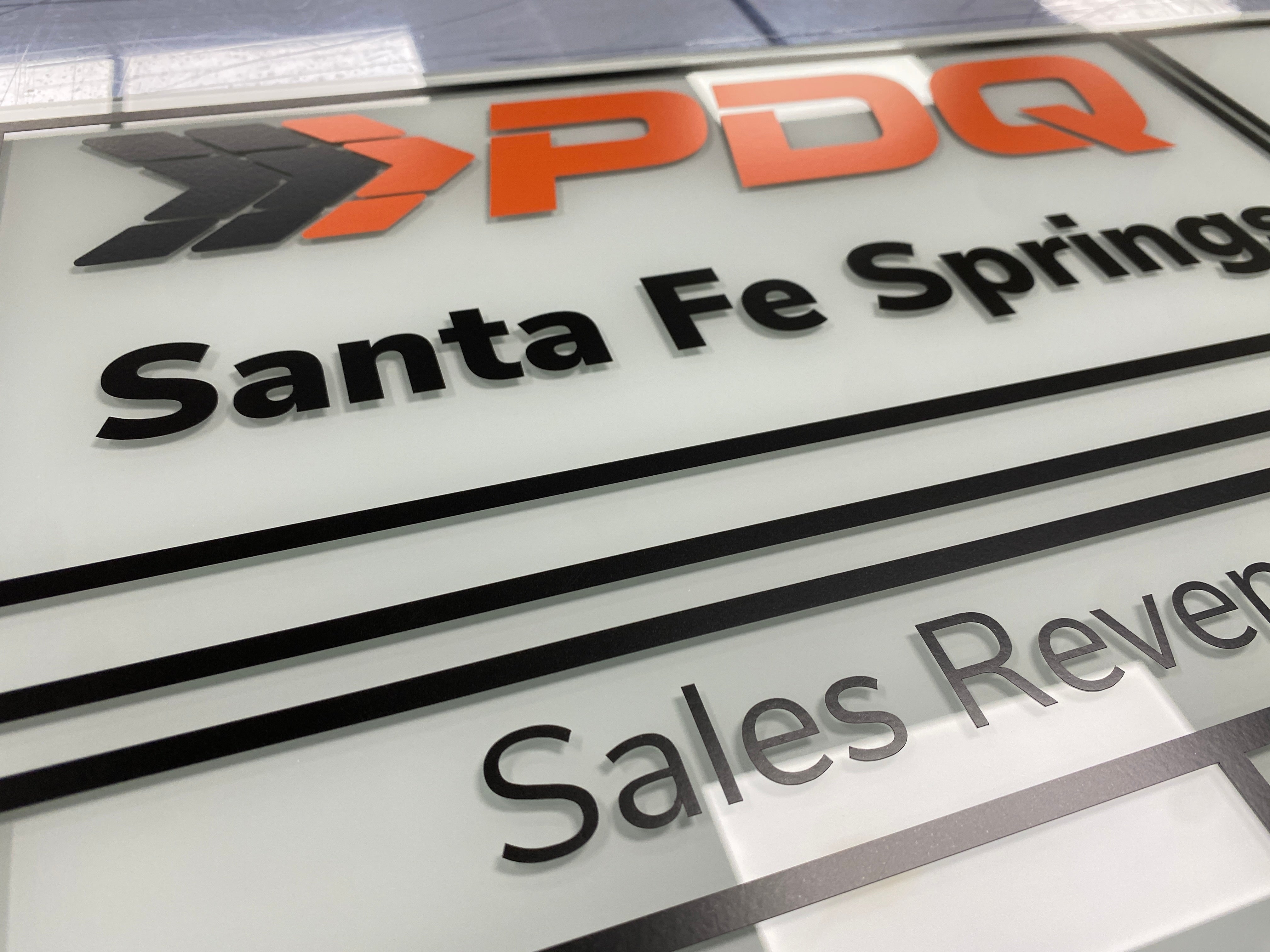 Custom Whiteboard with Decals for PDQ in Corona, CA