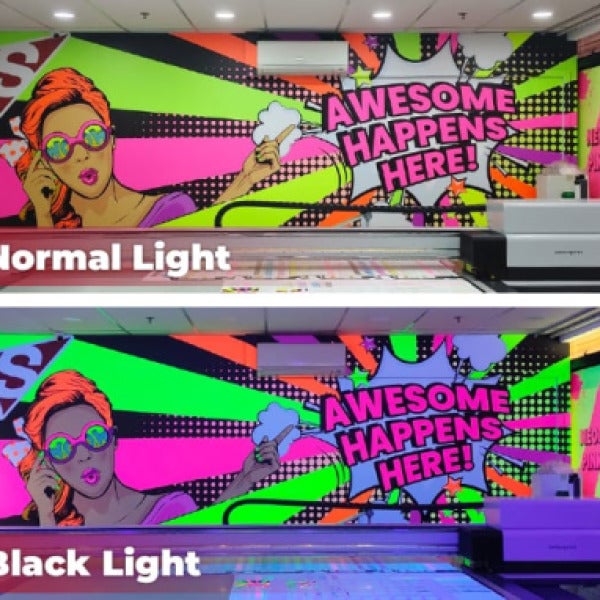 Neon Printing for Wall Graphics Using Signarama CBD's swissQ Printer