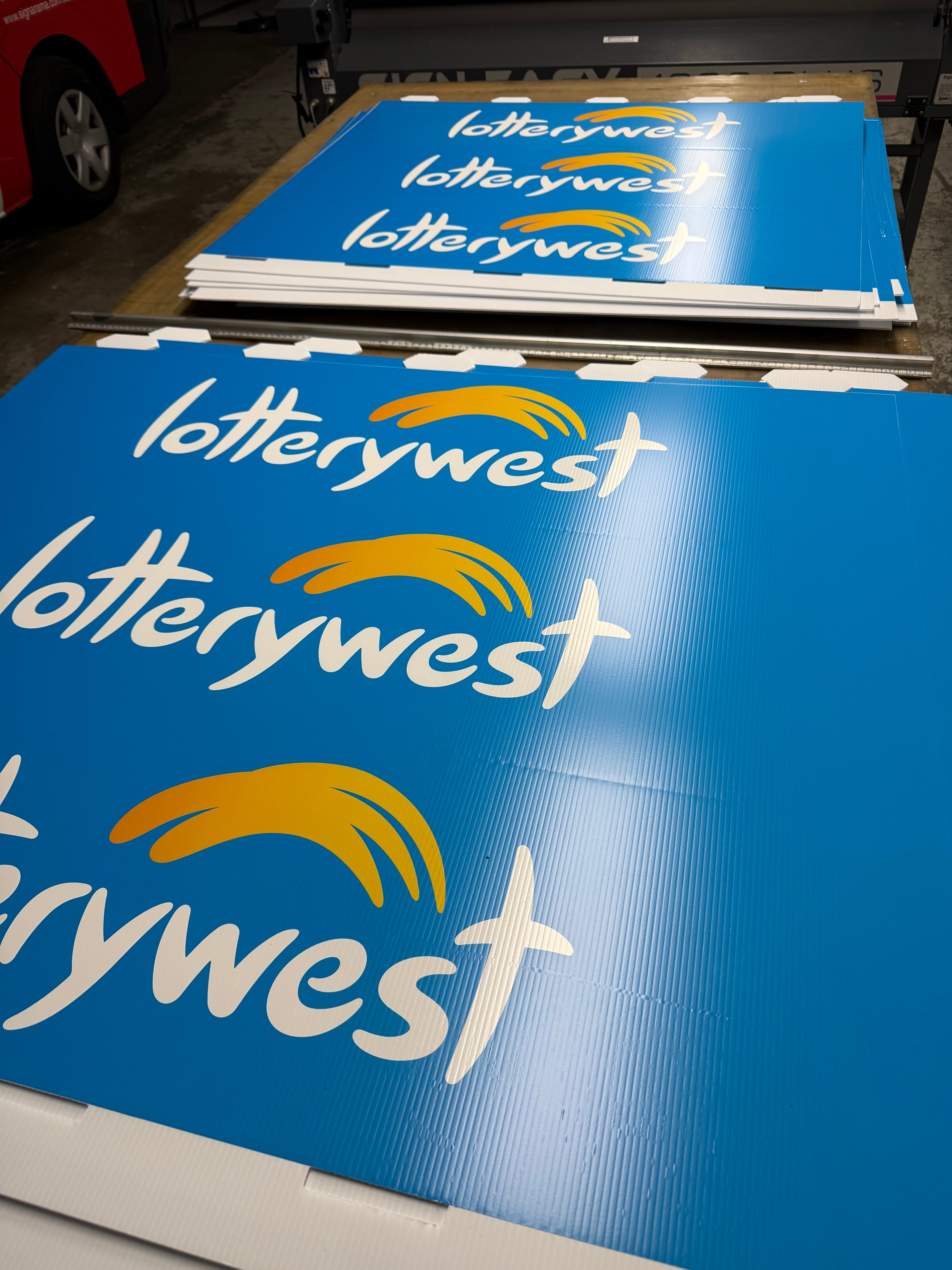 Lotterywest Roster & Bollard Signage