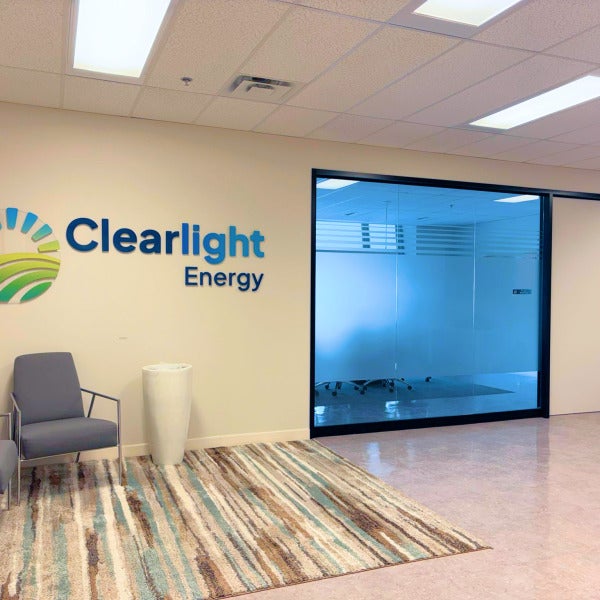 Frosted Window Graphics for Office Privacy at Clearlight Energy