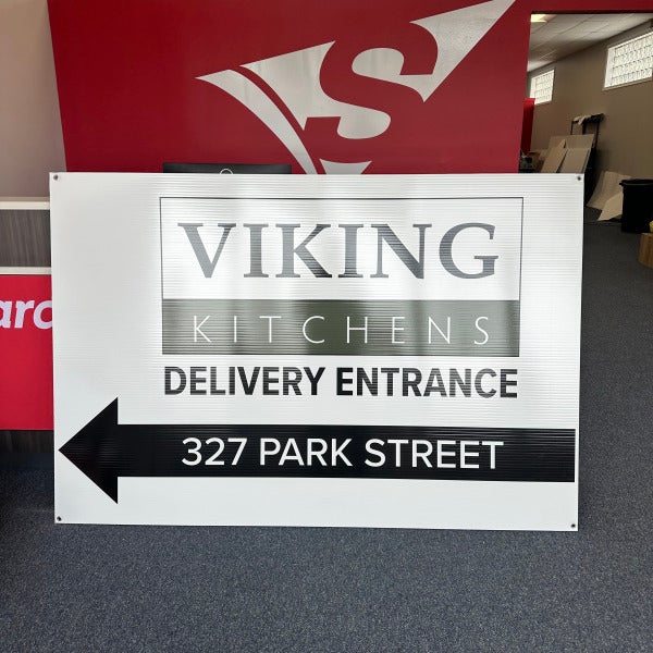 Custom 48” x 72” Directional Sign Project for Viking Kitchen
