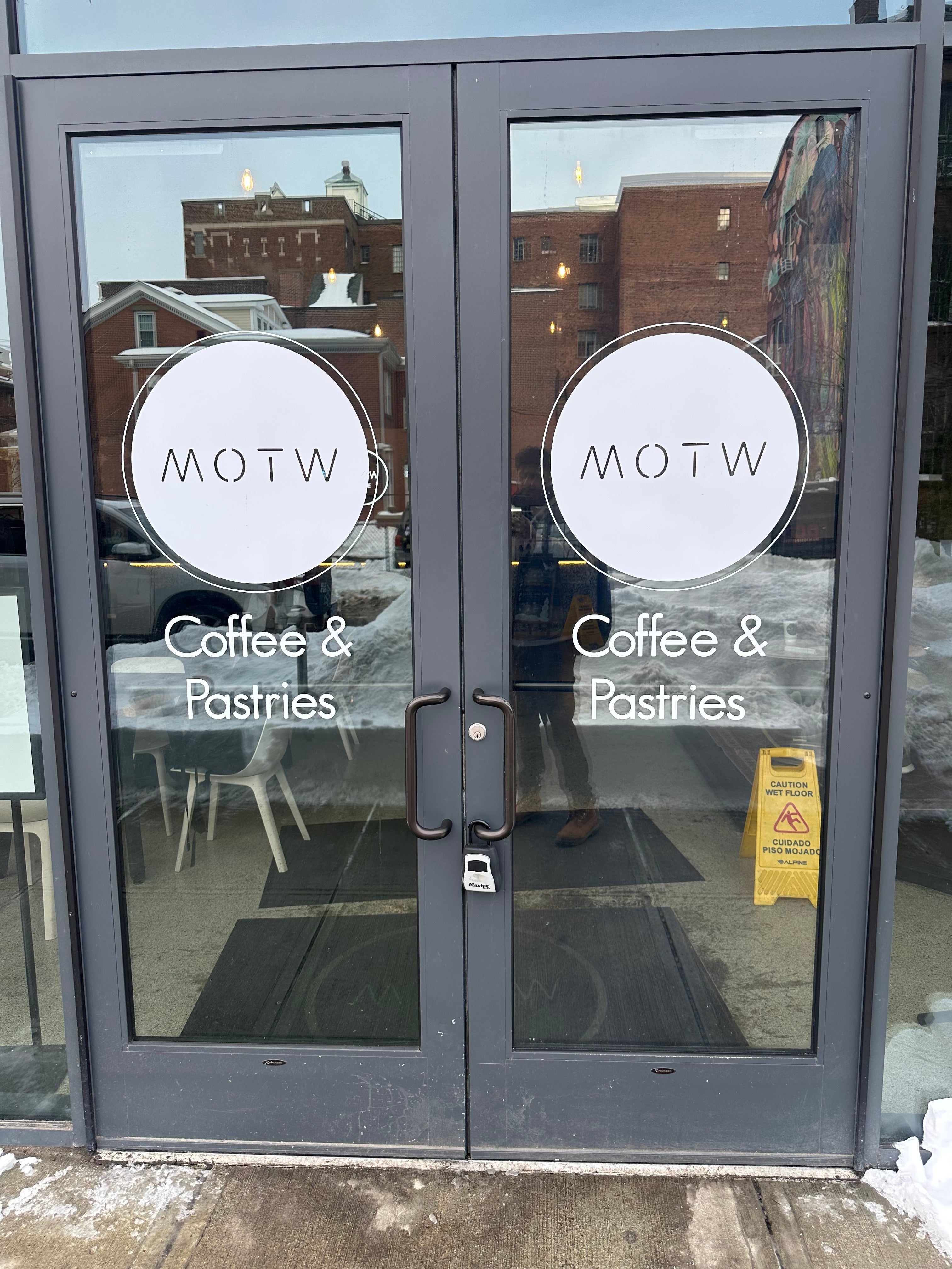 Indoor LED Signs and Window Graphics for MOTW Coffee & Pastries
