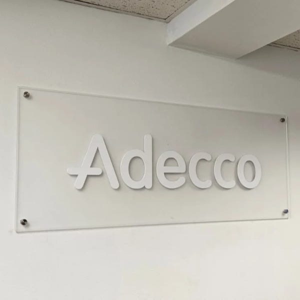 Clear Acrylic with Standoffs Vinyl Lettering Interior Sign