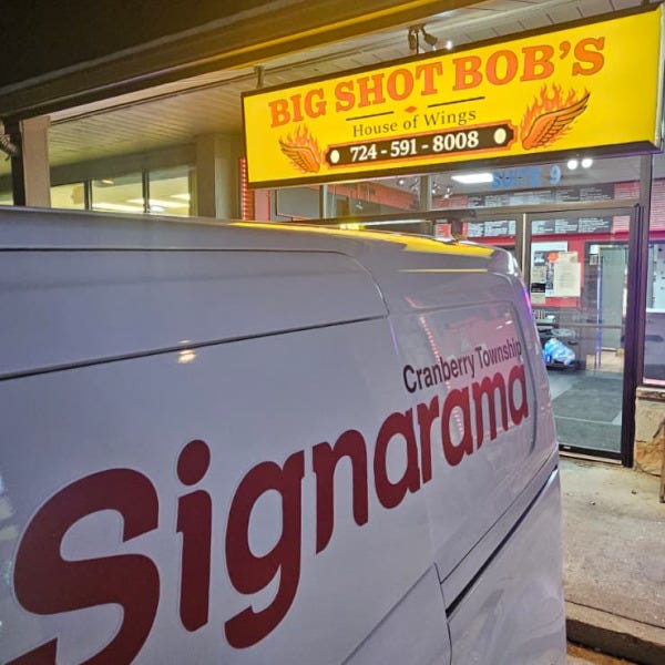 Illuminated Outdoor Sign Large Format Printed Vinyl