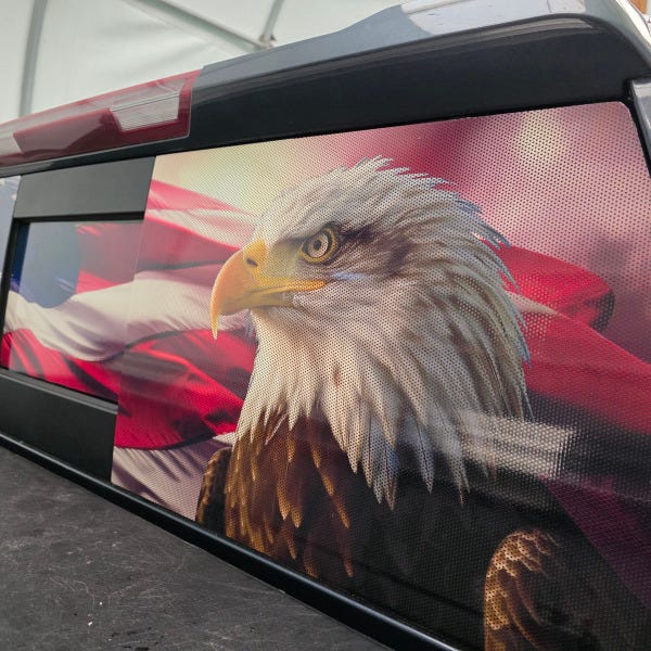 Perforate American Eagle Flag
