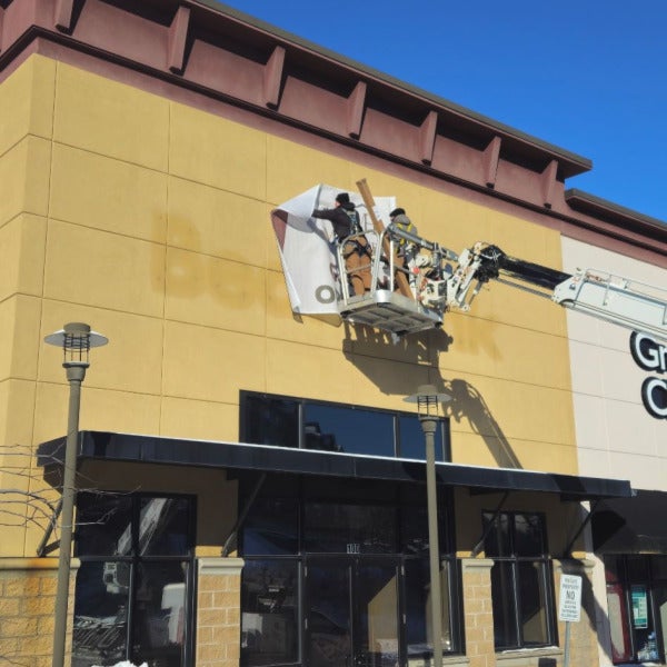 Storefront Temporary Vinyl Banner Sign