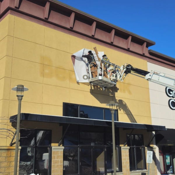 Storefront Temporary Vinyl Banner Sign