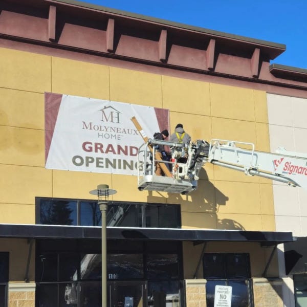 Storefront Temporary Vinyl Banner Sign