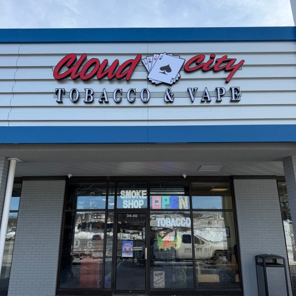Custom Front & Back Lit Channel Letter Signs for Cloud City Tobacco & Vape – Cromwell, CT