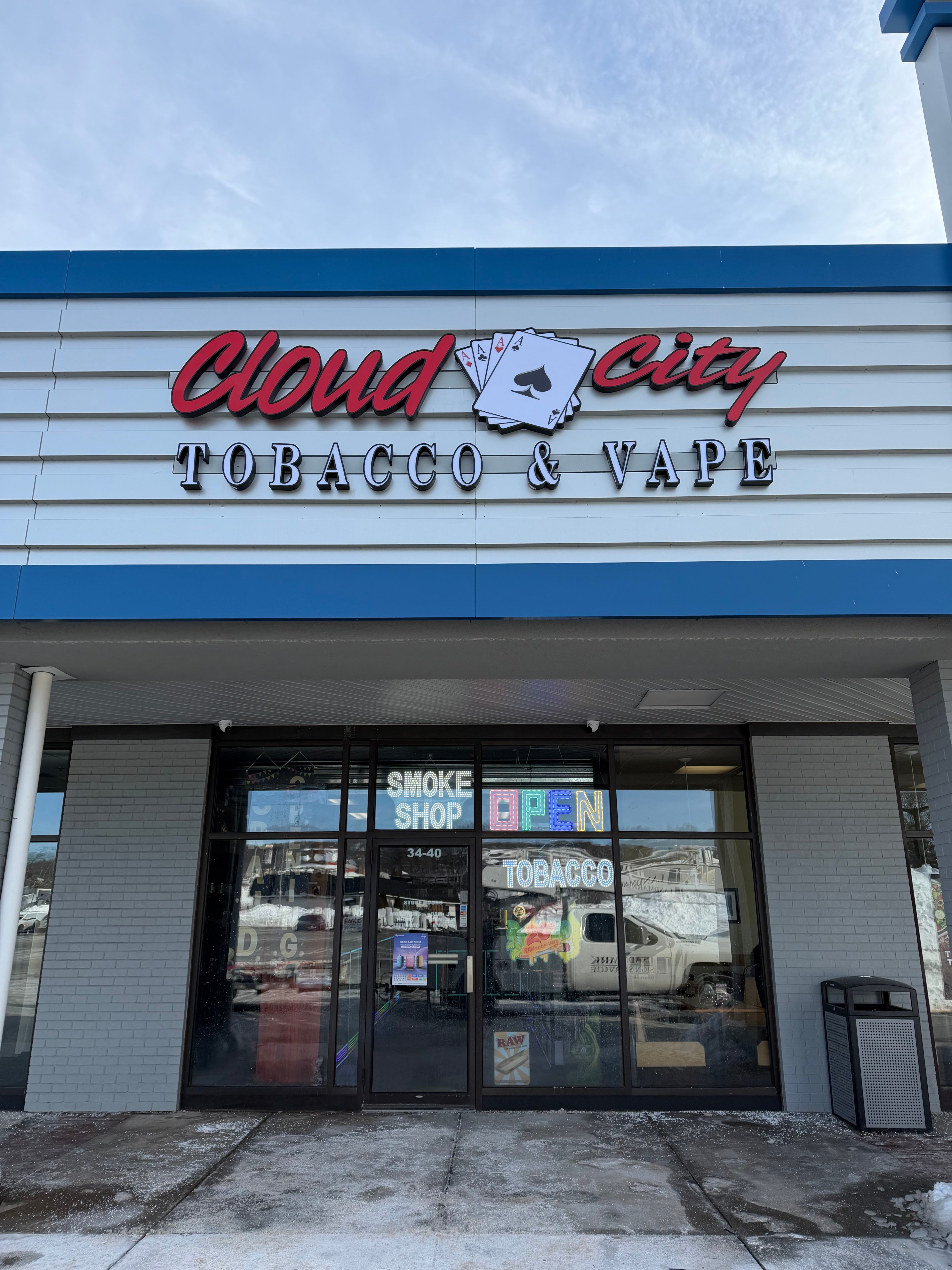 Custom Front & Back Lit Channel Letter Signs for Cloud City Tobacco & Vape – Cromwell, CT