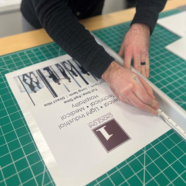 Wide Format Vinyl Print Indoor Sign