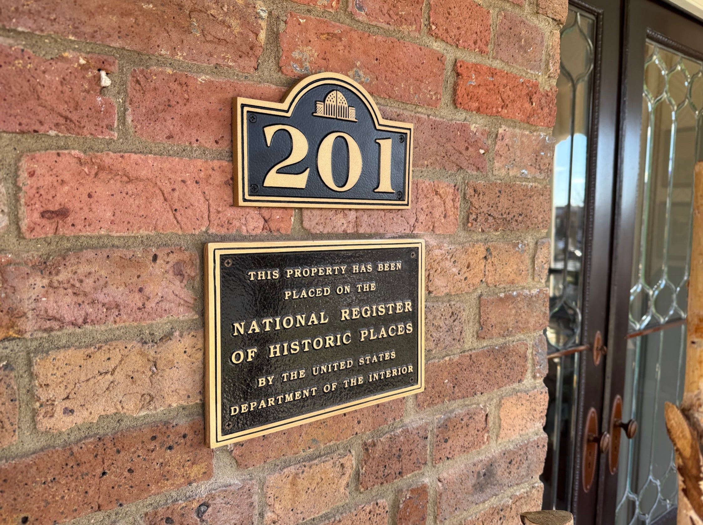 Home of Elizabethtown Tourism - The David May House Address Plaque