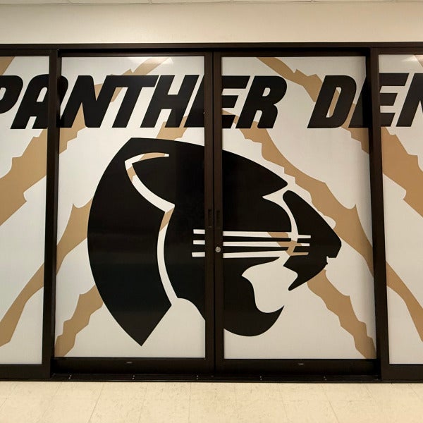 KISD Sunset Valley Elementary's New Perforated Window Vinyl designed, produced and installed by Signarama North Fort Worth/Keller