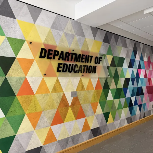 USI - Dimensional Letters Mounted on Frosted
