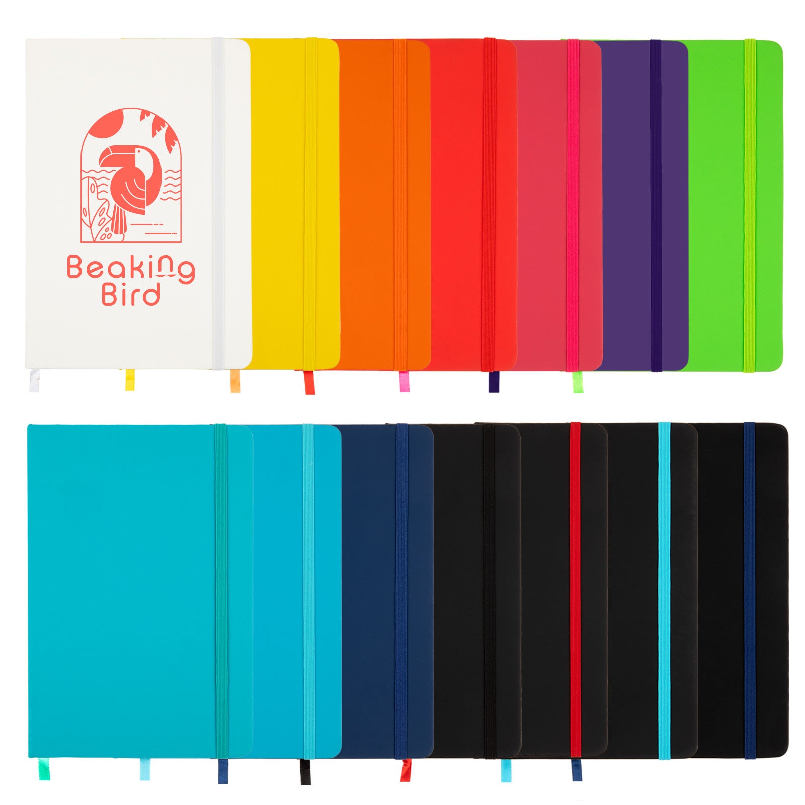 Venture A5 PU Notebook with Elastic Closure